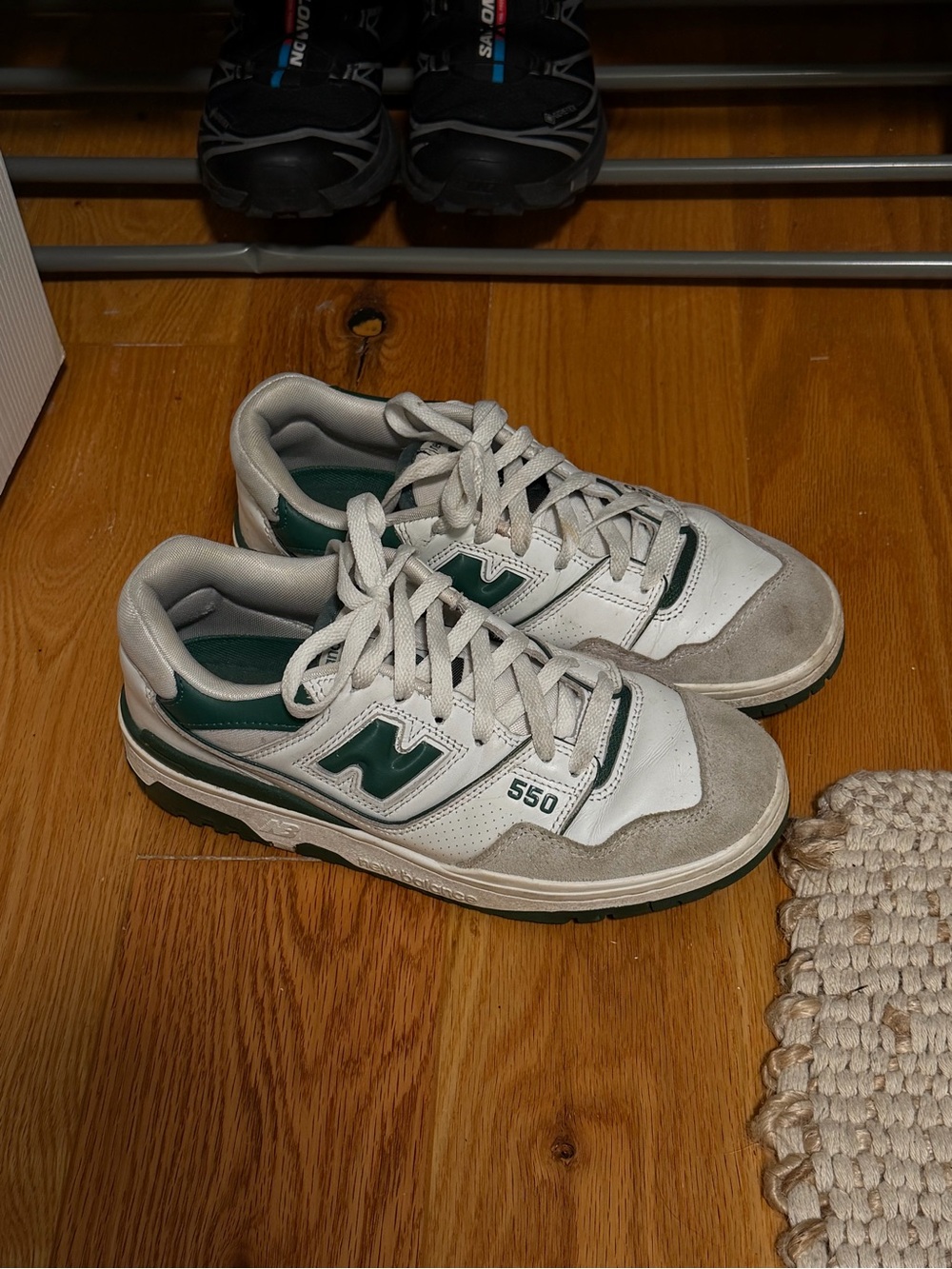 New Balance 550 Men’s White & Green Low-Top Sneakers